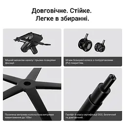 Ігрове крісло Anda Seat Phantom 4 Pro L Black Fabric (AD18YSDC-72-B-F-B02) - мініатюра 14