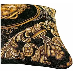 Наволочка Прованс Arte di lusso-1, 45х45 см чорна із золотим (25633) - мініатюра 3