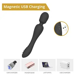 Вібратор Erospace Sweet Play Wand Vibrator 2in1 A8 62050070-0008 104547 - мініатюра 3