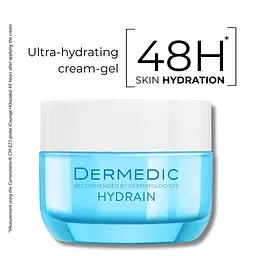 Крем для обличчя Dermedic Hydrain 3 Hialuro Ультра зволожувальний крем-гель 50 мл (5901643172718) - мініатюра 3