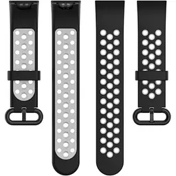 Ремінець DK CDK Silicone Sport Band Nike для Xiaomi Redmi Watch (012954) (black / grey) - мініатюра 3