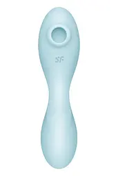 Вакуумний стимулятор клітора з вібрацією Satisfyer Curvy Trinity 5+ блакитний - мініатюра 4