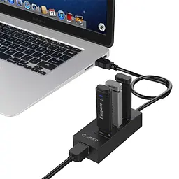 USB-хаб ORICO USB 3.0 3 порти + RJ45 (HR01-U3-V1-BK-BP) - мініатюра 6