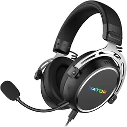 Ігрові навушники з мікрофоном HATOR ESH-50 HYPERGANG 3 SyncHUB USB 7.1 Hi-Res Black