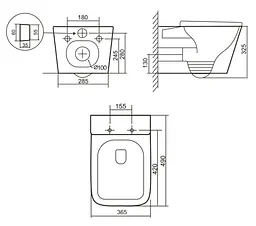 Унітаз підвісний Qtap Robin Ultra Quiet, з сидінням Slim Duroplast/ Soft-close/ Quick relase QT17332303ASSB - мініатюра 8