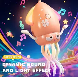 Танцюючий восьминіг Squid Electric Dance музична іграшка для дітей Рожевий - мініатюра 10
