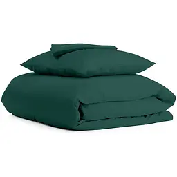 Комплект постільної білизни Cosas Dark green CS1 Підлітковий зелений (Ranfors91_GreenDark_El90-GreenDark_155)