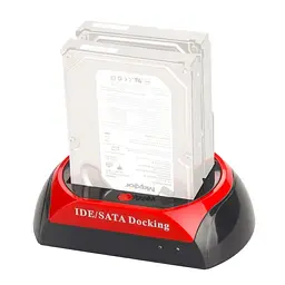Док станція для HDD - зовнішня кишеня для жорстких дисків 2,5 - 3,5 дюйма Kkmoon C55, червоний (100343)
