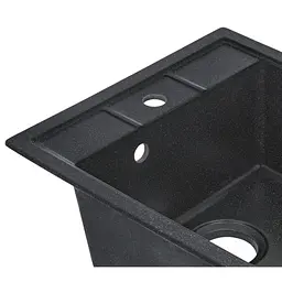 Кухонна мийка Lidz 460x515/200 BLA-03 (LIDZBLA03460515200), Чорний - мініатюра 5