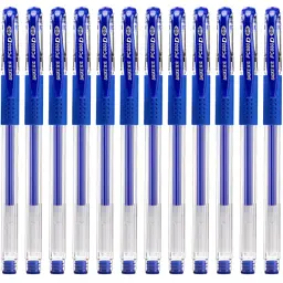 Ручка гелева Baoke 0.5 мм, з грипом, синя, 12 шт (PC880D/F-blue) - мініатюра 2