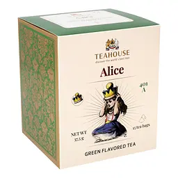 Чай зелений Teahouse Alice №401 фруктовий у пірамідках 37.5 г (15 шт. х 2.5 г) - мініатюра 2