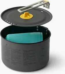 Набір посуду Sea to Summit Frontier UL One Pot Cook Set М, на 1 персону (каструля 2 л+миска М+чашка) для походів Різнокольоровий - мініатюра 3