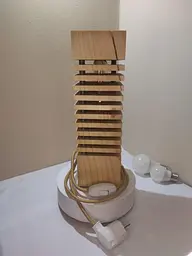 Крафтовий світильник з дерева Urban Tower, нічник лофт