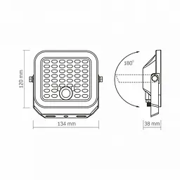LED прожектор автономний VIDEX VL-FSO4-205-S 1400Lm 5000K - мініатюра 8