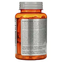 Моногідрат креатину NOW Creatine Monohydrate, 120 вегакапсул - мініатюра 3