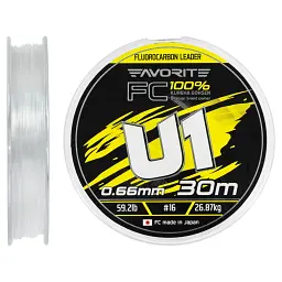 Флюорокарбон Favorite U1 FC 30 м 16/0.66 мм 59.2 lb/26.87 кг