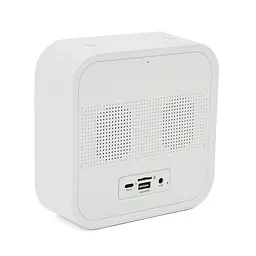 Колонка Kisonli Q6A Bluetooth 5.0, 1х5W, 3600mAh, USB/TF/FM/BT/LED/Clock/RGB Light, DC: 5V/1A, BOX, Silver, Q30 - мініатюра 3