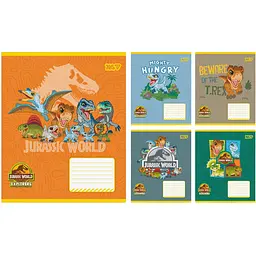Набір зошитів Yes Jurassic World Dino 12 аркушів у клітинку 25 шт. (768711)