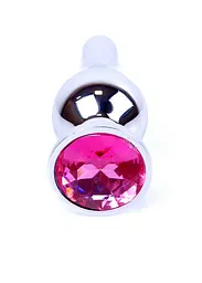 Анальна пробка - Jewellery Silver Long Plug Pink - мініатюра 3