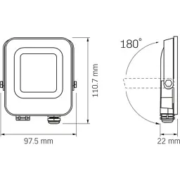 Прожектор Videx VL-F3e-105W-12V - мініатюра 7