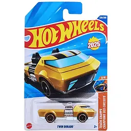 Базова машинка Hot Wheels Track Champs Champions Des Circuits Twin Dorado жовта (5785) HYW49-N522
