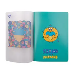 Зошит Yes А5 Stand with Ukraine пластикова обкладинка 70 аркушів, клітинка (681859), в асортименті - мініатюра 2