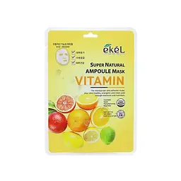 Тканинна маска Ekel Super Natural Ampoule з комплексом вітамінів