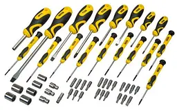 Викрутки 21 біта, SL,PH,Torx,H, 9 торцевих головок, кейс, набір 49шт Stanley hoz0014103