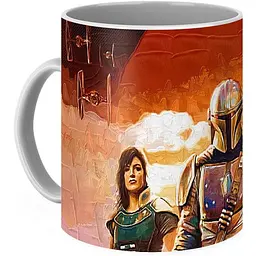 Кухоль GeekLand Зіркові війни Мандалорець Мандалорець Star Wars The Mandalorian арт TM.04.26 330 мл білий - мініатюра 2