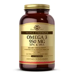 Жирні кислоти Triple Strength Omega 3950 mg, 100 капсул Solgar fit0013143 - мініатюра 1