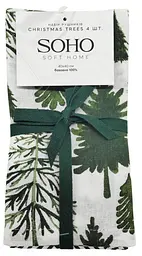 Набір рушників 40x40см Christmas trees 4 шт SOHO pbe0050681