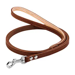 Повідець для собак Collar одинарний непрошитий Ш 8 мм Д 122 см коричневий (04476)