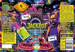 Пиво світле нефільтроване Forever Jackpot 0.5 л з/б - мініатюра 2