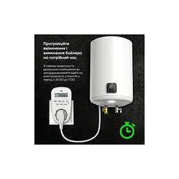 Таймер-розетка EUROELECTRIC 16A/3600W 7дн, White (ST-16A/3,60kW(E)) - мініатюра 5
