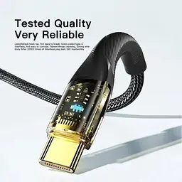 Кабель Essager USB Type-C to USB Type-A PD QC 7A Cable 100W 2м, чорний (EXCT-XJA01-P) - мініатюра 8