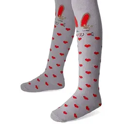 Колготи Star Kids світло-сірий дитячі стрейч SK037 Зайка в короні р.116-122