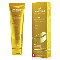 Зубная паста-гель Dentissimo Advanced Whiitening Gold, отбеливающая, 75 мл