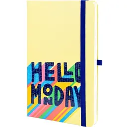 Книга записна Optima Monday А5, 128 аркушів, лінія, жовта (O20812-39) - мініатюра 2