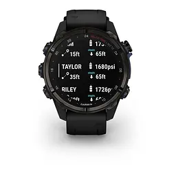 Спортивний годинник Garmin Descent Mk3i – 43 mm Carbon Gray DLC Titanium w. Black Silicone Band (010-02753-10/11) - мініатюра 4