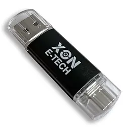 Флеш-накопичувач XON FlashDrive DuoConnect 256GB (USB 3.0 + USB Type-C) Чорний (FX3DX256MB 7584) - мініатюра 5