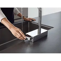 Змішувач Hansgrohe Aquno Select М81 250 2jet кухонний з витяжним виливом Sbox 73830670 Black Matt Чорний матовий - мініатюра 5