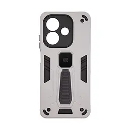 Чехол для OPPO A40 4G/A3x 4G/A3 4G/A40m 4G, Proover, серый, с подставкой и магнитом, противоударный, ударопрочный, бронированный, панель-накладка, защита всего корпуса, термополиуретан (TPU) + поликарбонат (PC), ArmorStandart (ARM86033)
