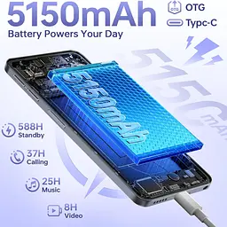Смартфон Oukitel C6 5G 6.8" HD+ /12GB/512GB/ Dimensity 6300 /5150mAh/ 50+5Мп / Green - мініатюра 4