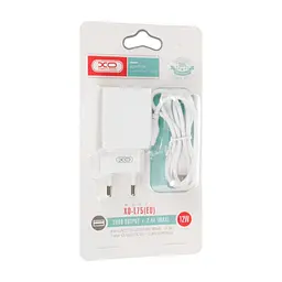 Зарядний пристрій XO L75 2USB/2.4A + Lightning White (XO-L75-L) - мініатюра 3