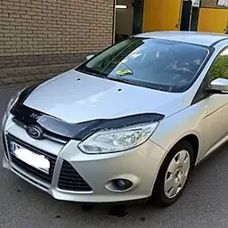Дефлектор капоту мухобійка для Ford Focus III 2011-2015 Євро Кріплення (Vip Tuning) - мініатюра 2