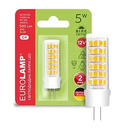 Лампочка Eurolamp Светодиодная капсульная лампа EUROLAMP LED силикон G4 5W 500Lm 400 (LED-G4-0540(12)) - мініатюра 2