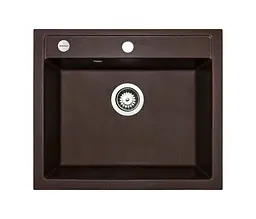 Кухонна мийка Adamant PRIZMA mokko 590x495x200 мм, без крила 59 см