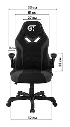 Геймерське крісло GT Racer чорне із сірим (X-2656 Black/Gray) - мініатюра 13