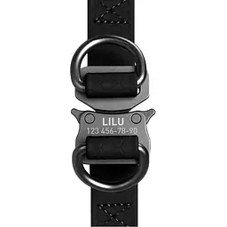 Шлея для собак Waudog Waterproof водостійка з QR-паспортом, металева пряжка-фастекс, XS чорний - мініатюра 3