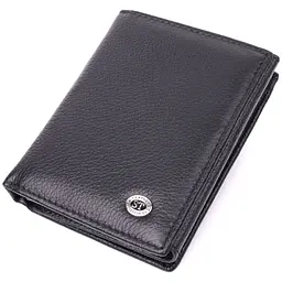 Гаманець вертикального формату з натуральної шкіри ST Leather 22474 чорний - мініатюра 1
